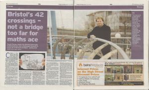 "Bristol's 42 crossings - not a bridge too far for maths ace" CLICK FOR MORE INFO.
